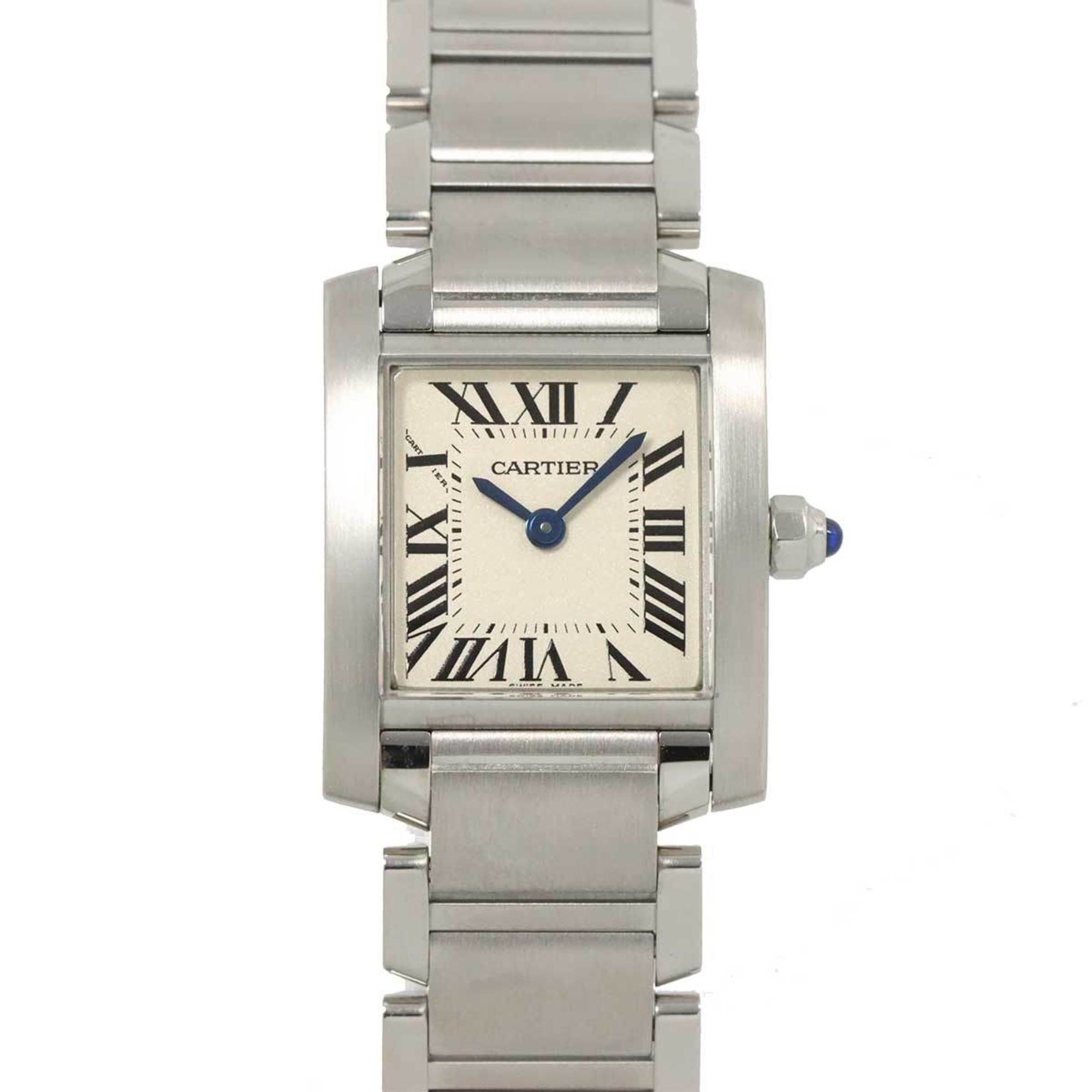 Cartier Tank Francaise SM W51008Q3 Ladies' Watch Ivory Quartz