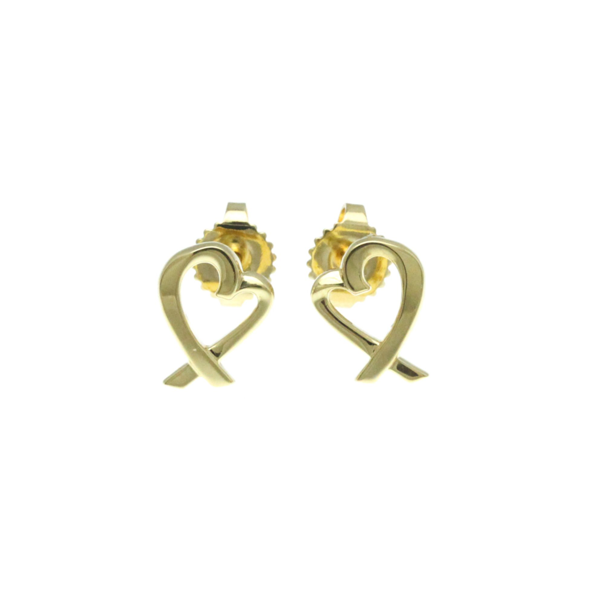 Tiffany Loving Heart No Stone Yellow Gold (18K) Stud Earrings Gold