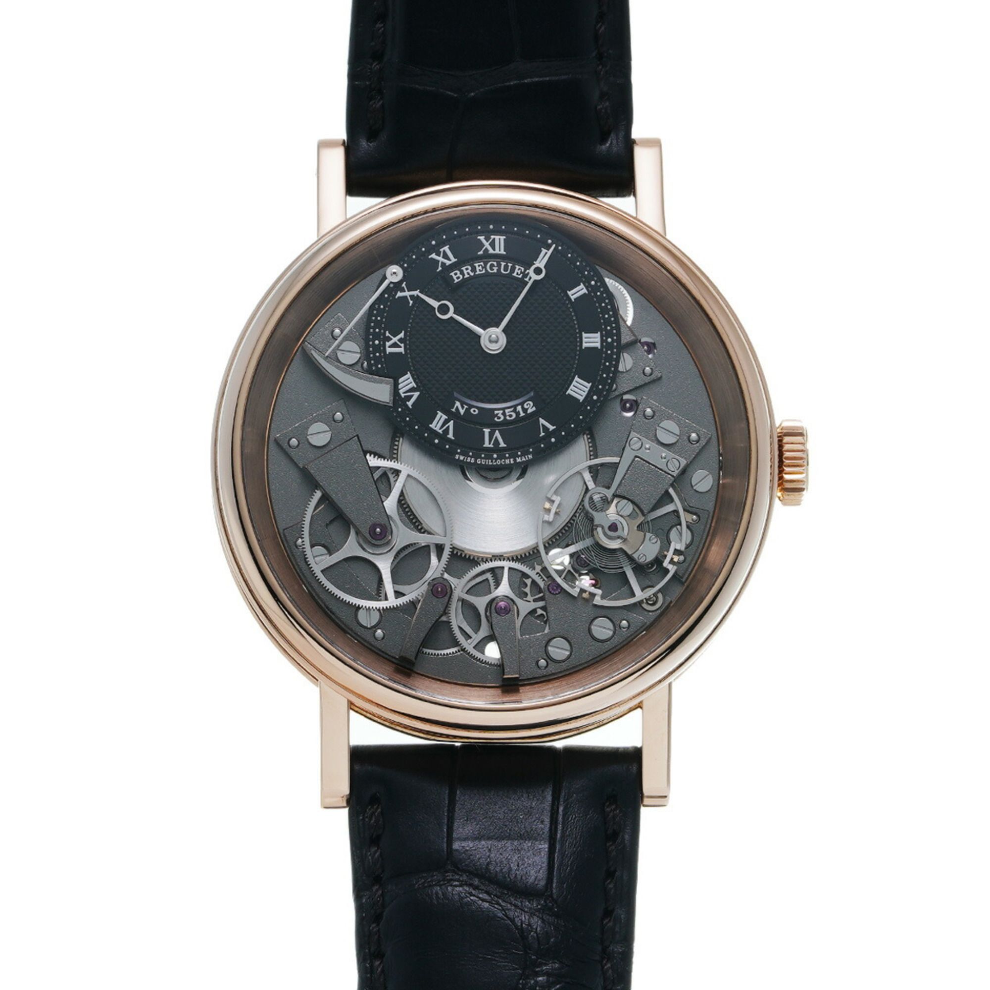 Breguet Classic Tradition 7057BR/G9/9W6 Grey/Black/Skeleton Men's Watch Manual Winding