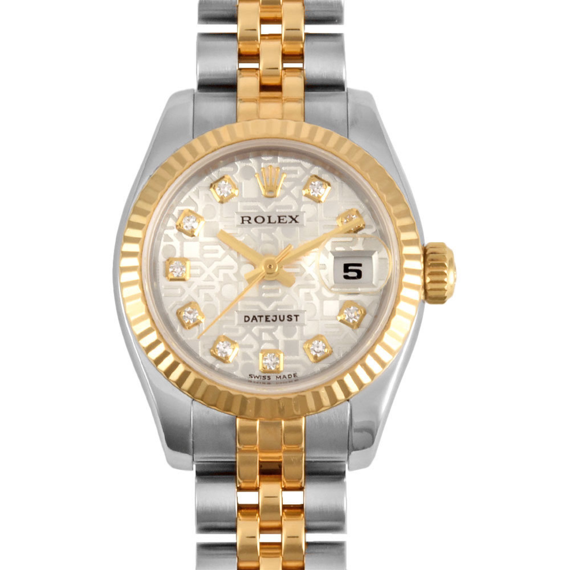 Rolex ROLEX 179173G Datejust 26 D series (manufactured around 2005) Automatic watch, silver, engrave