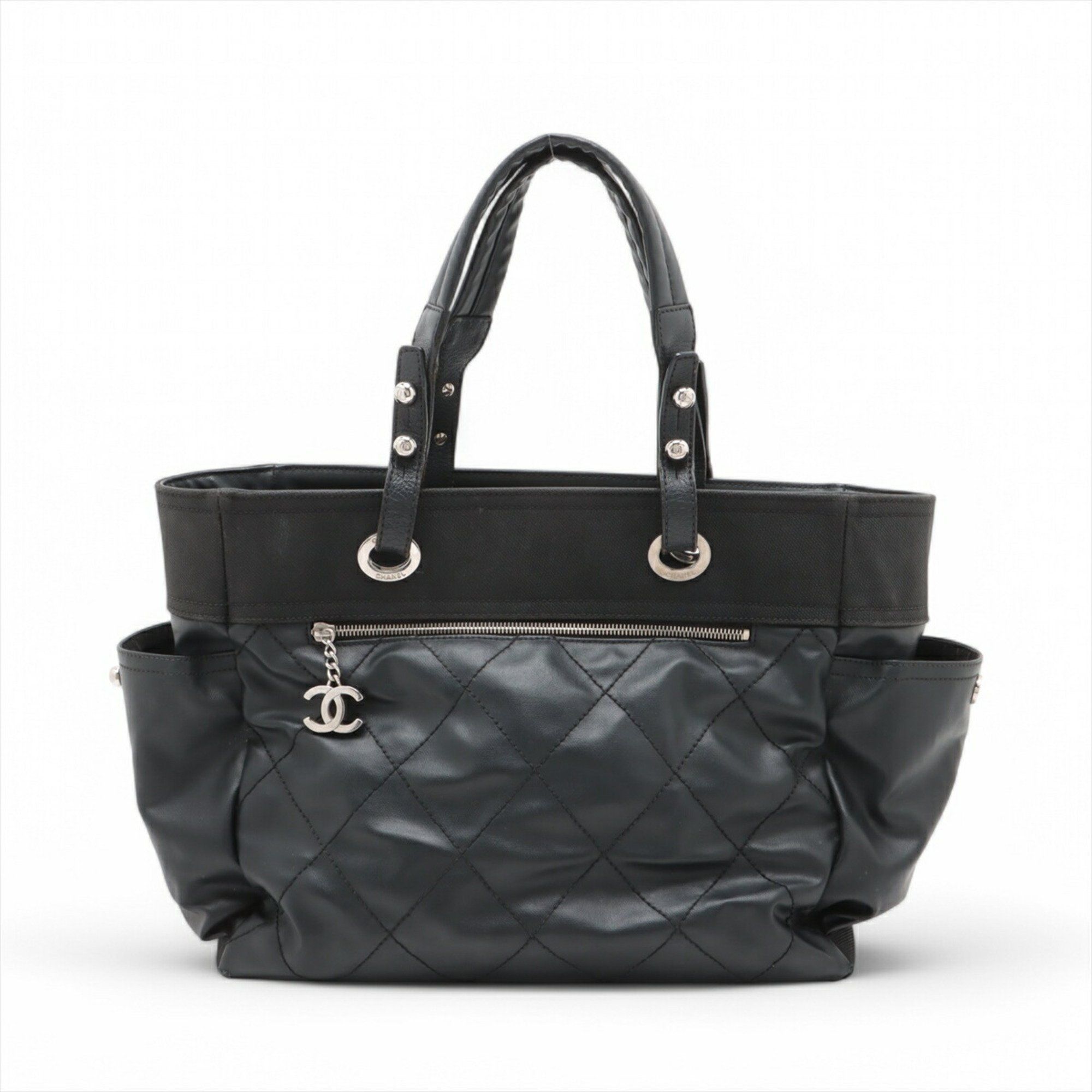 Chanel Paris Biarritz GM Leather Shoulder Bag with Serial Seal for Women