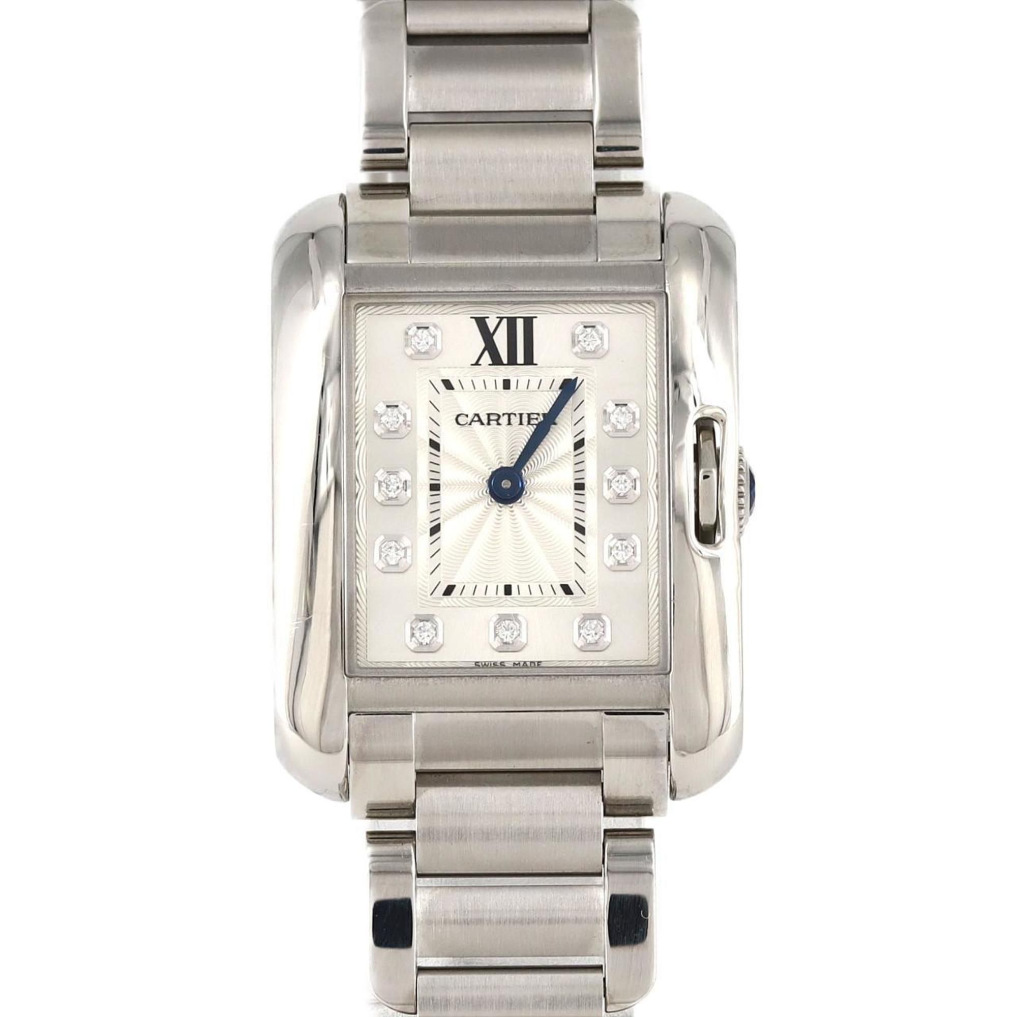 Cartier Tank Anglaise SM 11P W4TA0003 SS Wristwatch Quartz