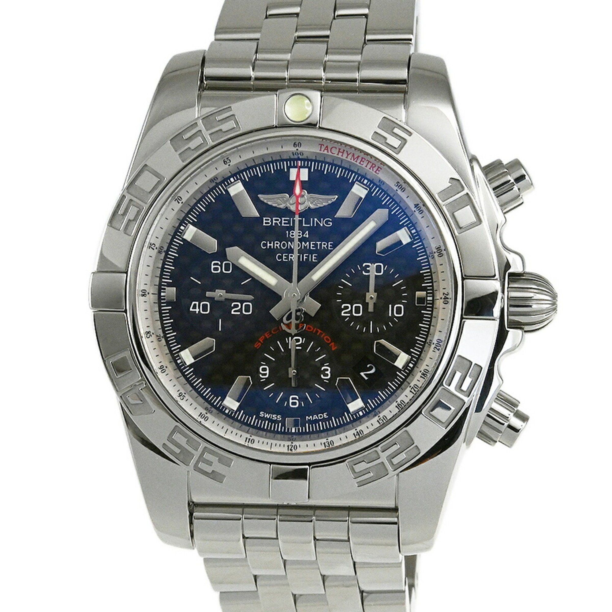 BREITLING Chronomat 44 Watch Carbon Dial Japan Limited AB011012 BE69 (AB0110) v1745