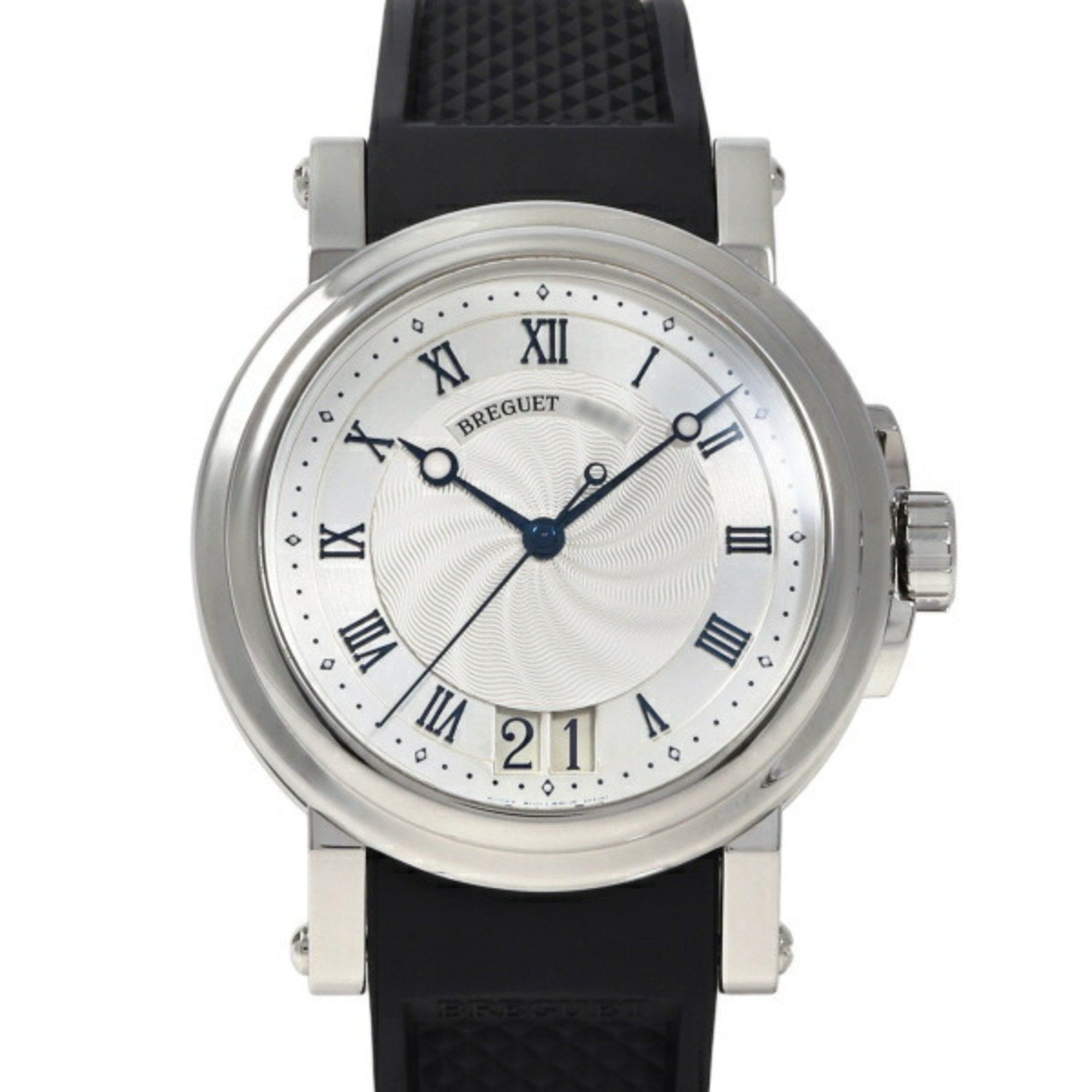 Breguet Marine II Large Date 5817ST 12 5V8 Silver Dial Men's Watch __