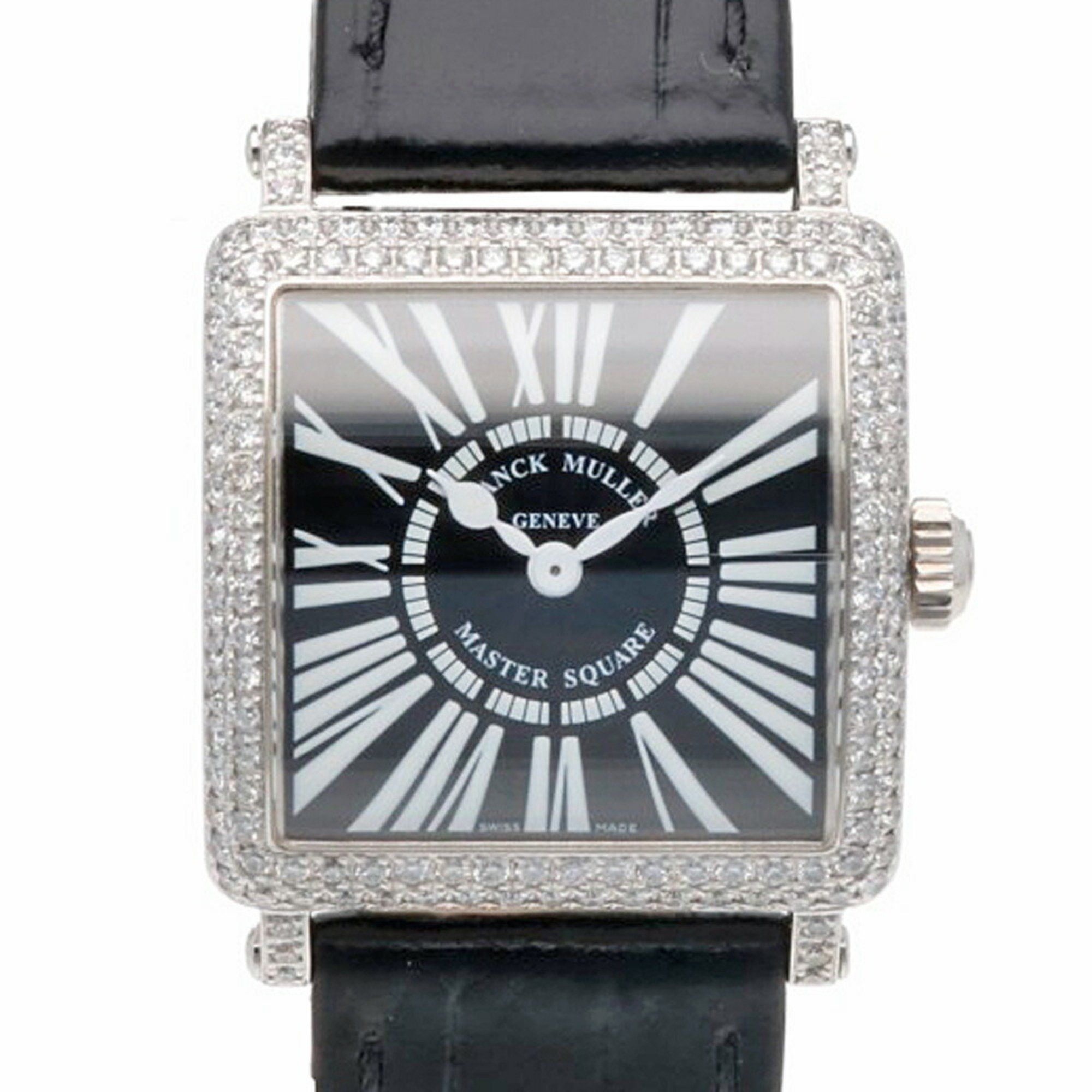 Franck Muller Master Square Watch 18K 600 2S D Quartz Ladies Diamond Bezel