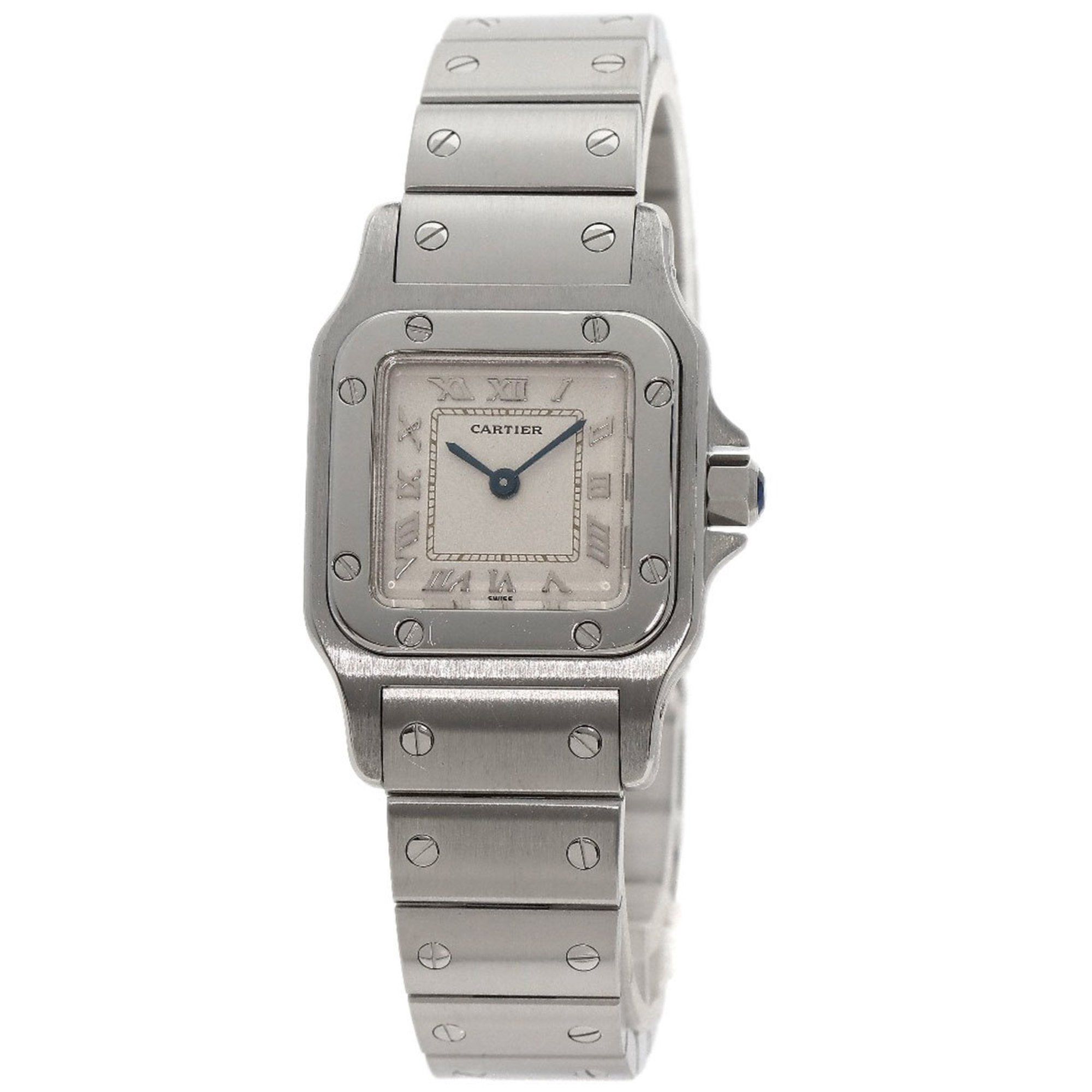 Cartier W5200056D6 Santos Galbe SM Watch Stainless Steel SS Ladies