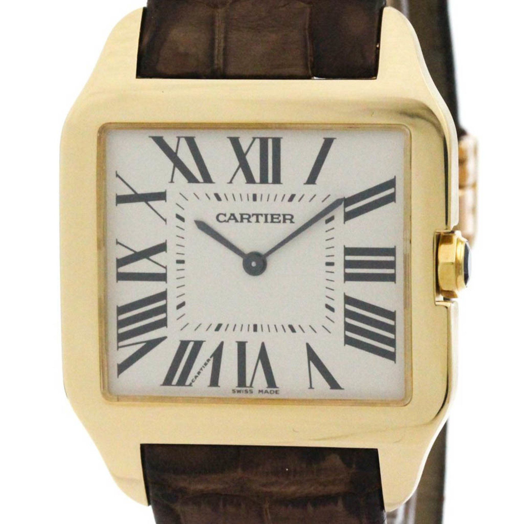 CARTIER Santos Dumont 18K Gold Hand-Winding Mens Watch W2006951