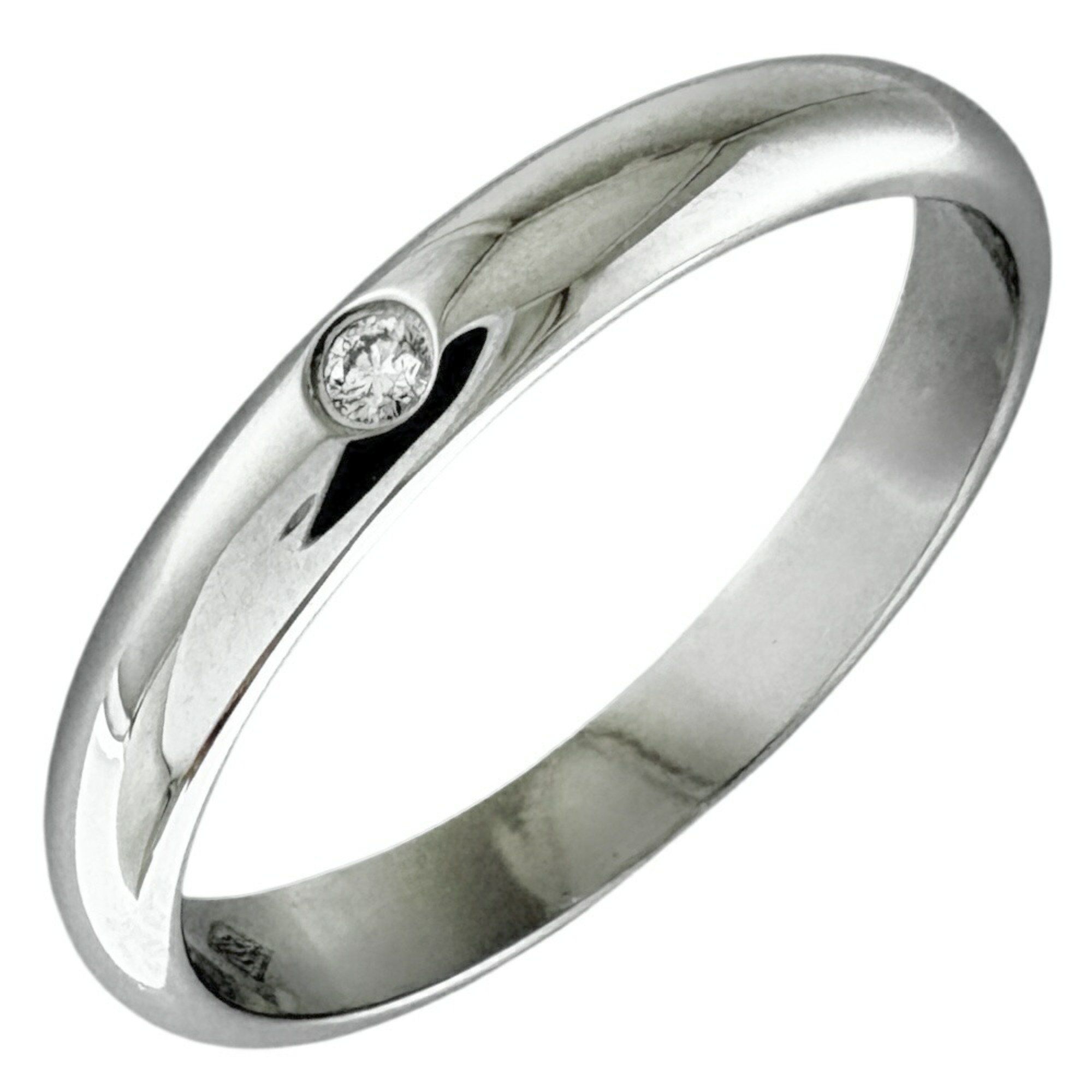 Cartier Wedding Band Ring, Size 9, Pt950 Platinum, Diamond, Women's, CARTIER