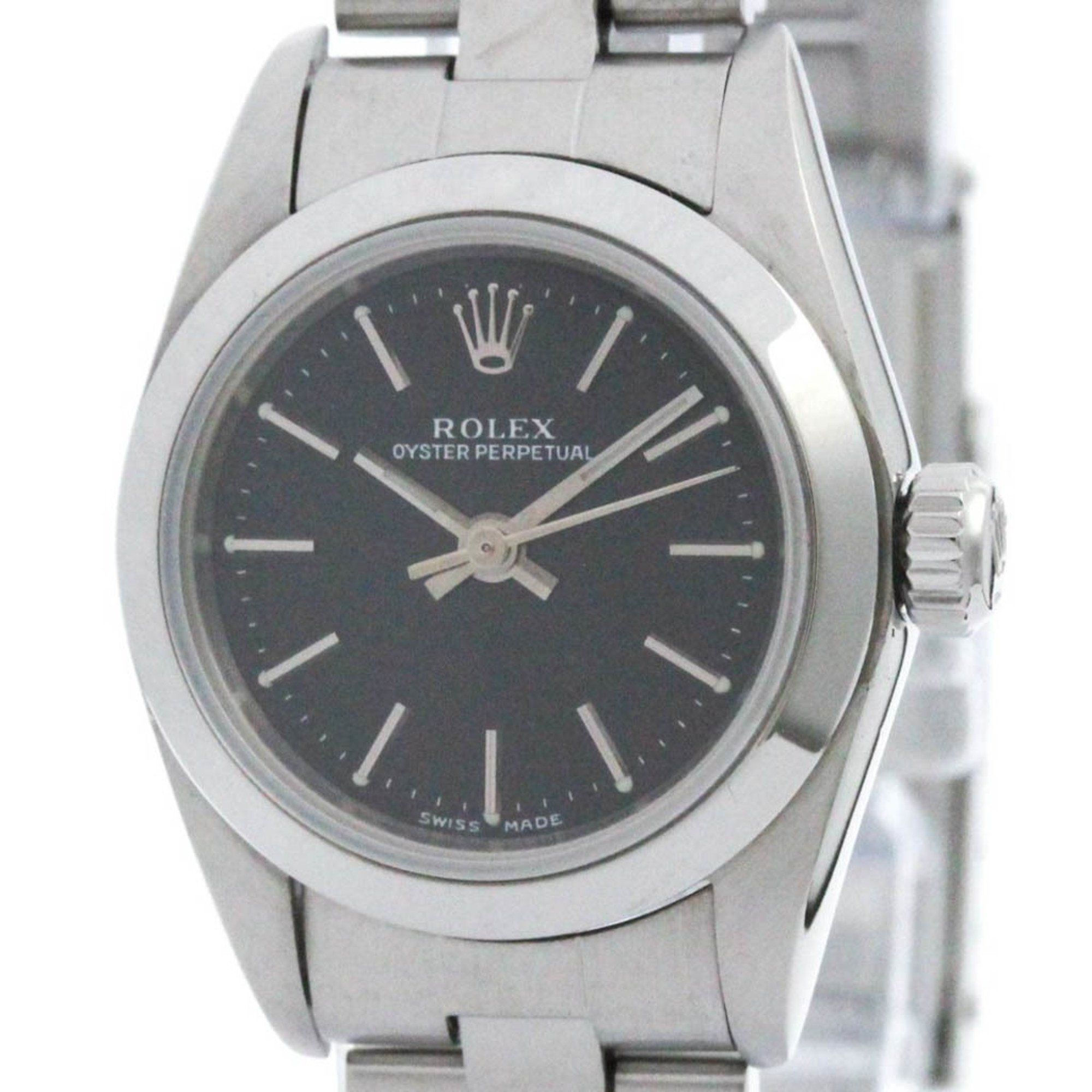 Polished ROLEX Oyster Perpetual 67180 U Serial Automatic Ladies Watch