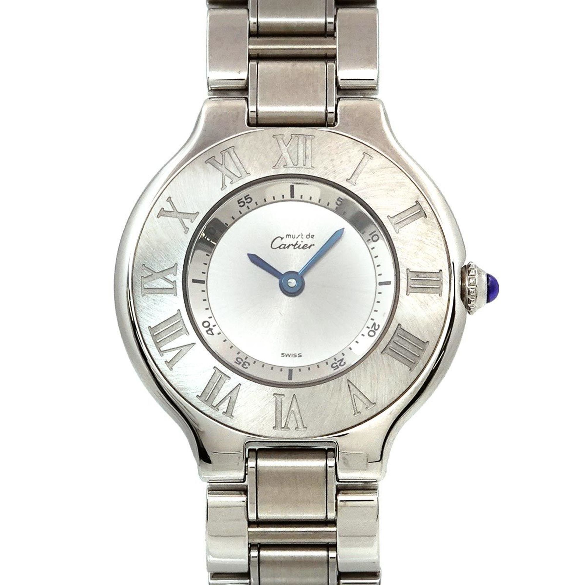 Cartier Must 21 Vantian W10109T2 Ladies Watch Silver Quartz Must21