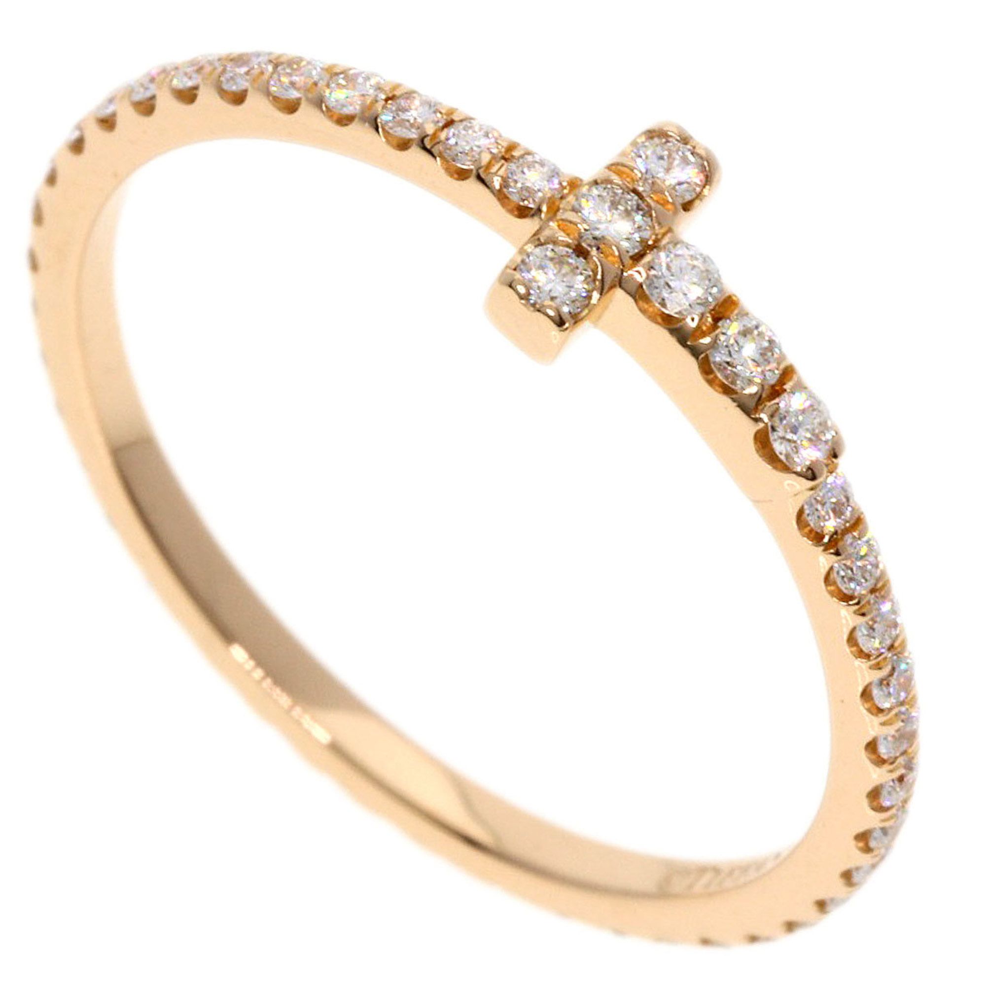 Tiffany T-wire diamond ring, 18k pink gold, for women,