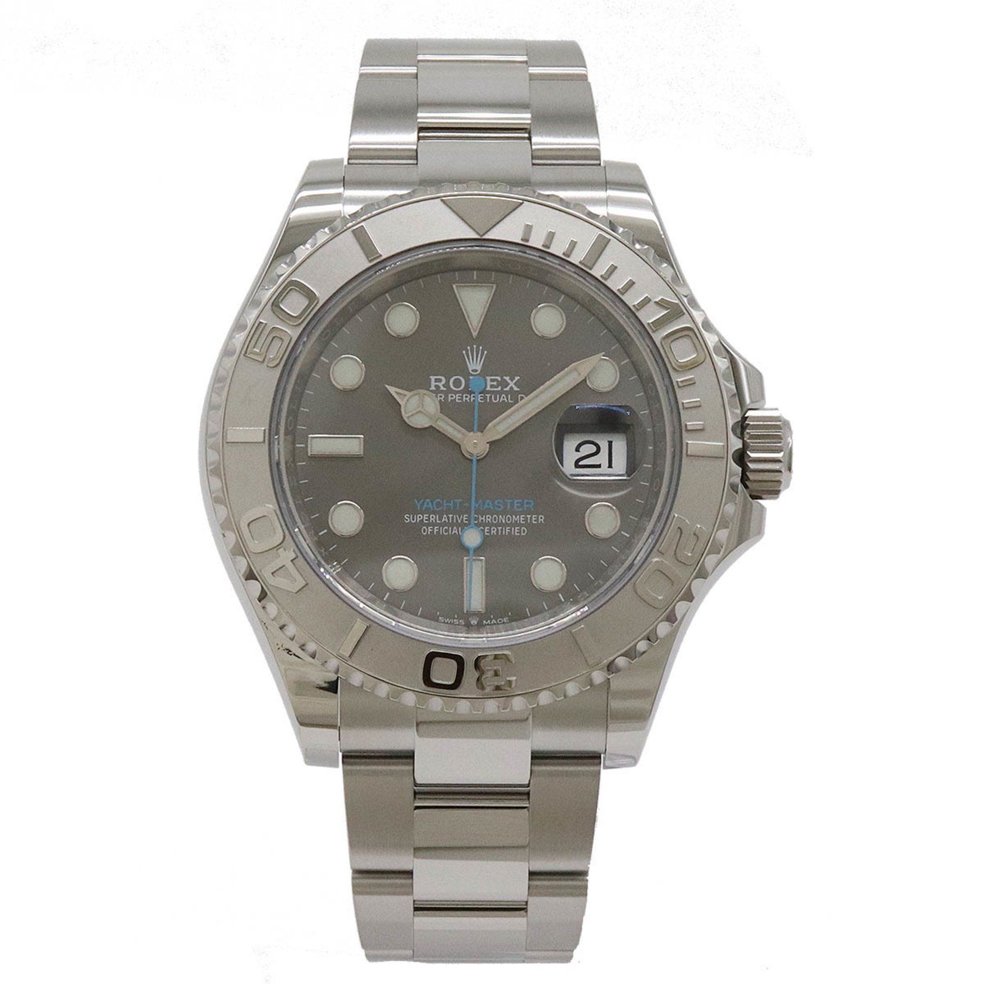 ROLEX Rolex Yachtmaster Rolesium Dark Rhodium Dial Date SS Platinum Bezel Random Men's AT Automatic