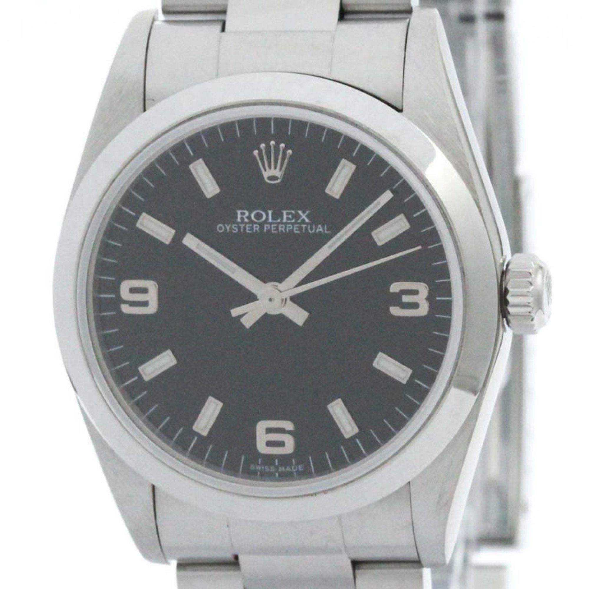 Polished ROLEX Oyster Perpetual 77080 A Serial Automatic Mid Size Watch