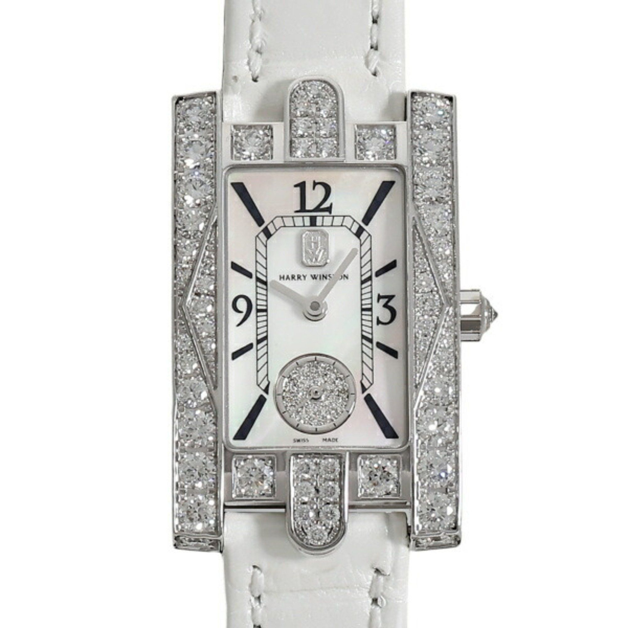 Harry Winston HARRY WINSTON Avenue Classic Aurora AVEQHM21WW231 White Dial Watch Men's __