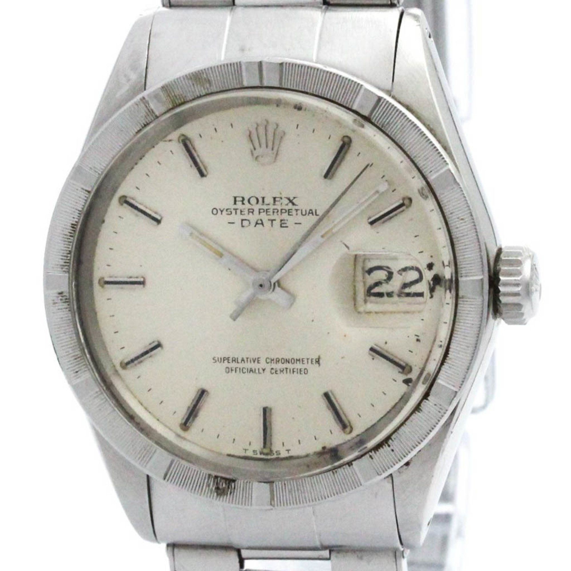 Vintage ROLEX Oyster Perpetual Date 1501 Steel Automatic Mens Watch