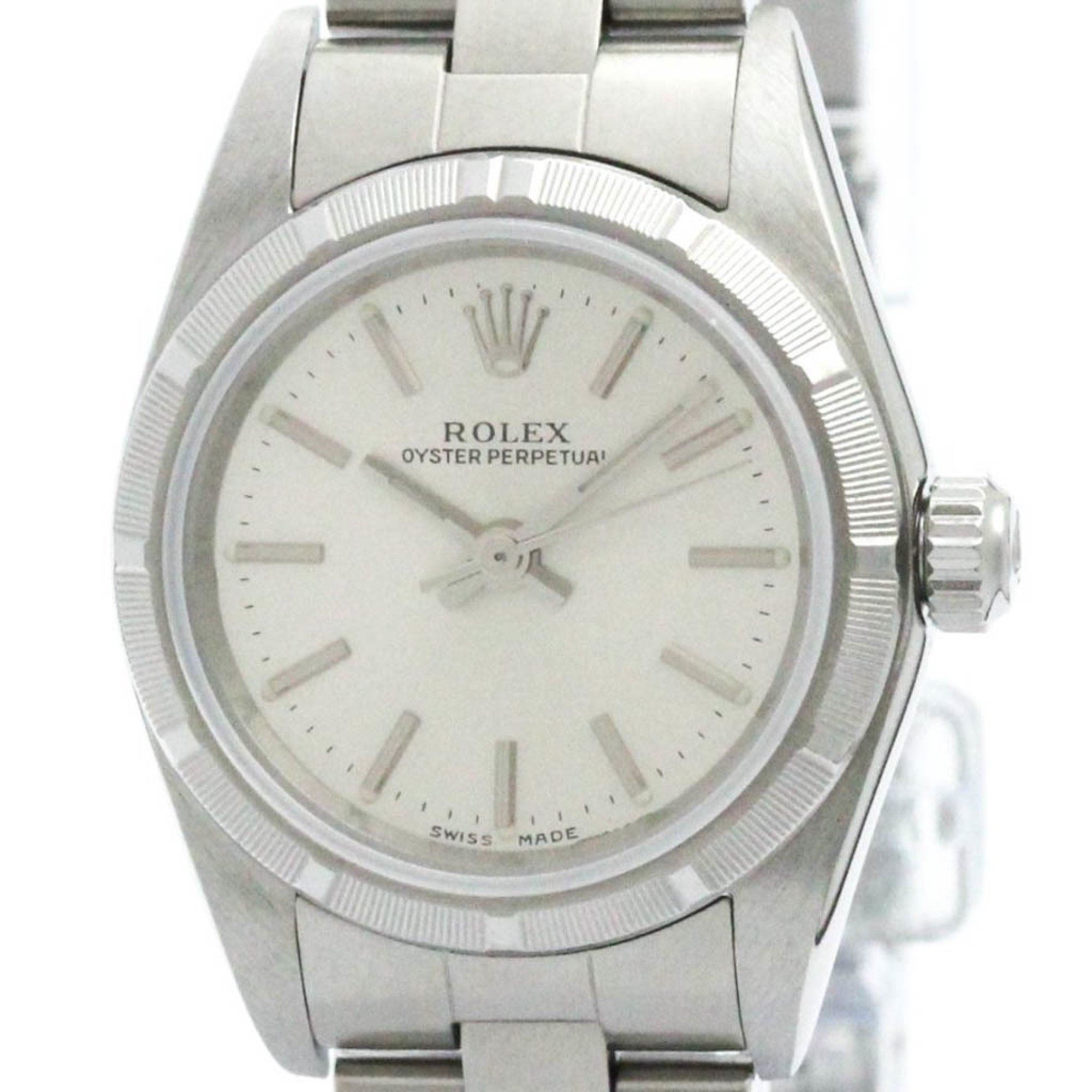 Polished ROLEX Oyster Perpetual P Serial Automatic Ladies Watch 76030