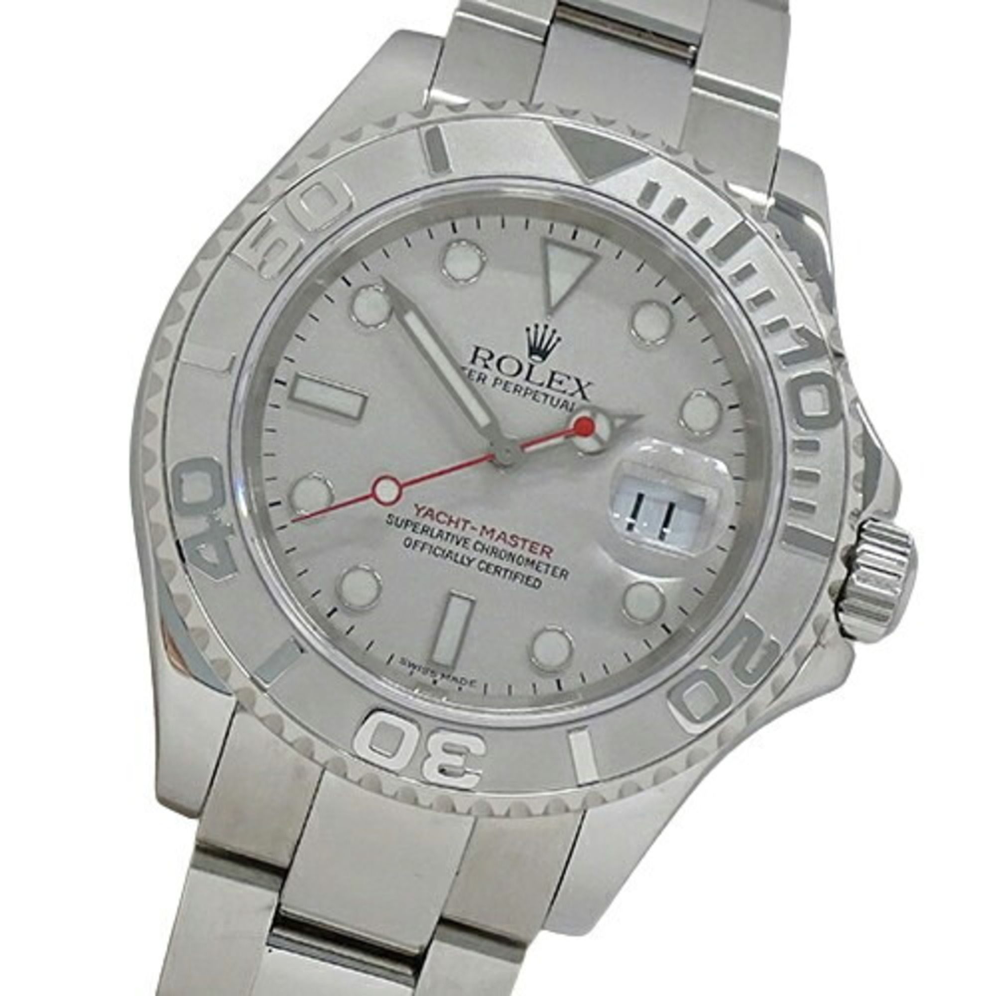 ROLEX Yacht-Master Rolesium 16622 A-series Men's Watch Date Automatic AT Stainless Steel SS Platinum