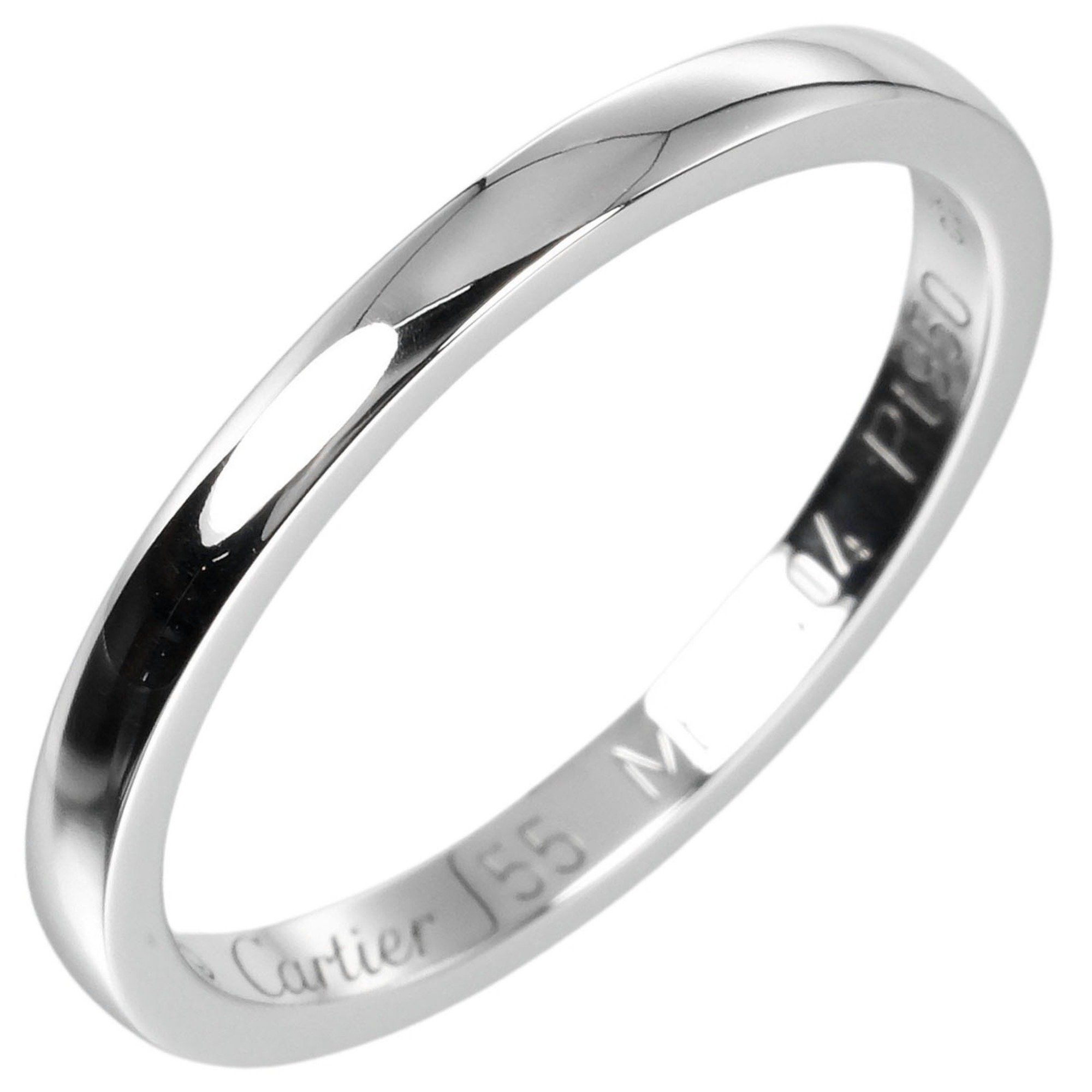 Cartier Ballerina Flat Ring Size 14, Pt950 Platinum, Approx. 3.32g