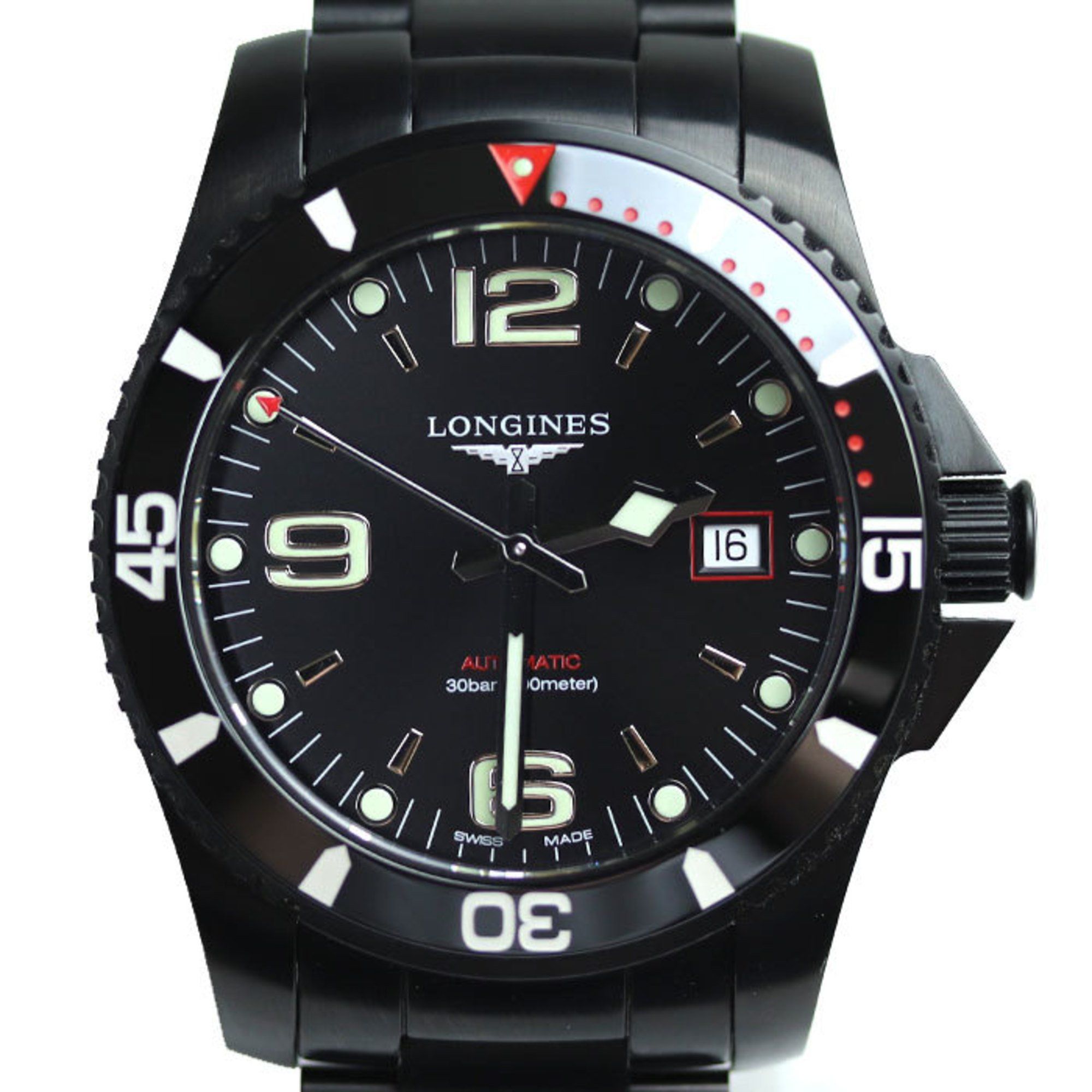 LONGINES Longines Hydro Conquest Automatic Watch Black L3.742.2.56.6 ""Blackout"" Limited Edition