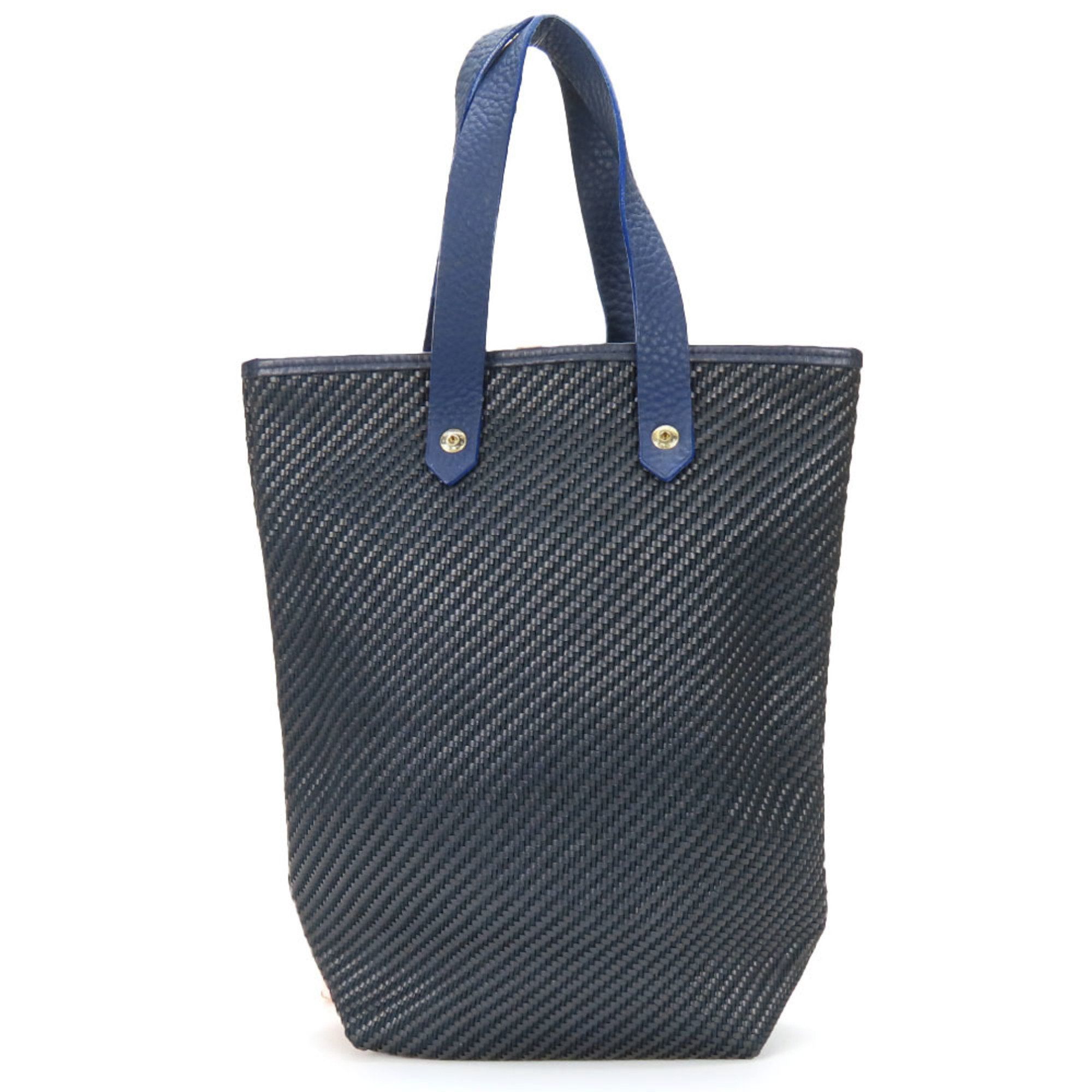 Hermes Tote Bag Amedaba Diago PM Leather Polyester Navy Women's Men's HERMES