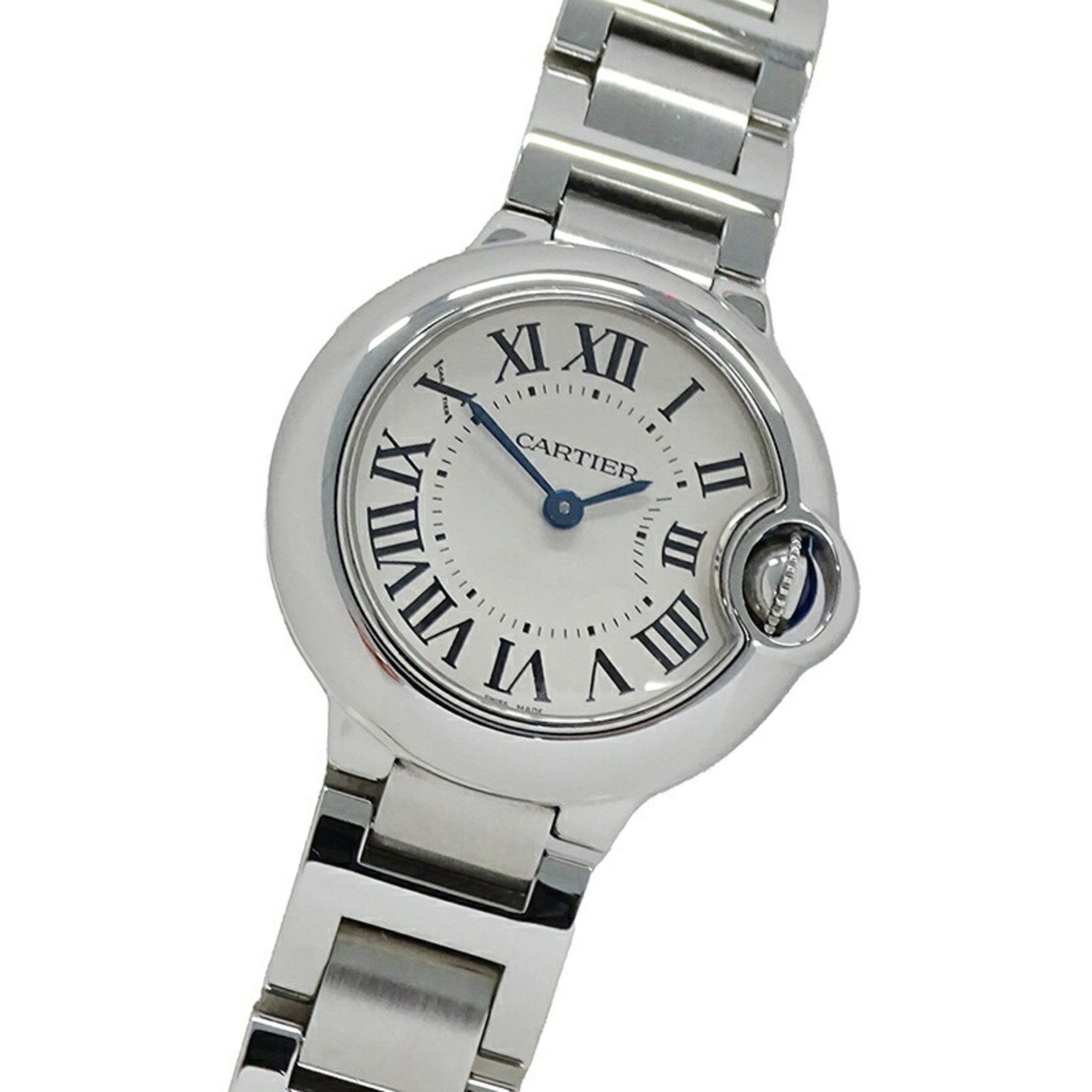 Cartier Women's Watch Ballon Bleu SM Quartz Stainless Steel SS W69010Z4 Silver Round Polished