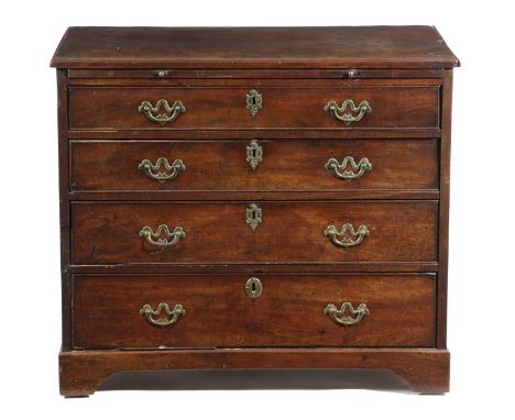 A LATE GEORGE II MAHOGANY BACHELOR'S CHESTC.1760the rectangular top with a caddy moulded applied edge above a brushing slide 