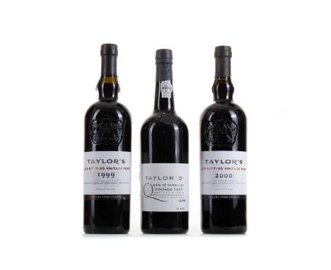 3 BOTTLES OF TAYLOR'S VINTAGE PORT INCLUDING 1988 QUINTA DE VARGELLAS 1988 QUINTA DE VARGELLAS - 20.5% ABV / 75cl1999 LBV - 2