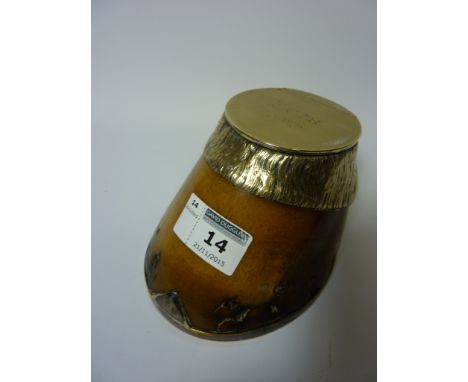Victorian silver-plated horse hoof inkwell by R. Ward & Co. Naturalists, 166 Piccadilly 