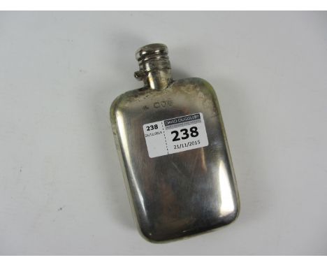 Victorian silver hip flask by Sampson Mordan & Co London 1893