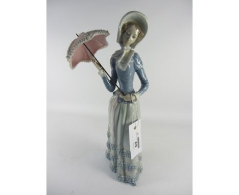 Lladro lady with a parasol