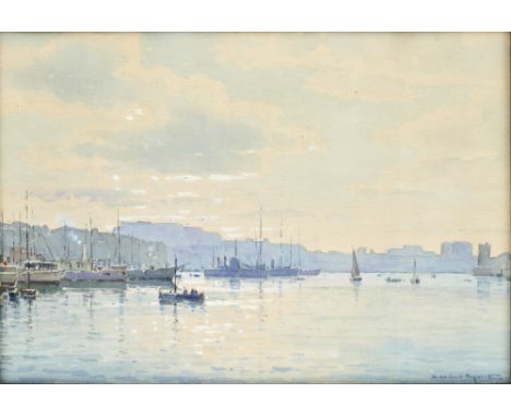 Casimir Raymond1870 Marseille - 1955 Marseille - Der alte Hafen von Marseille (Marseille, le Vieux Port) - Aquarell/Papier. 4