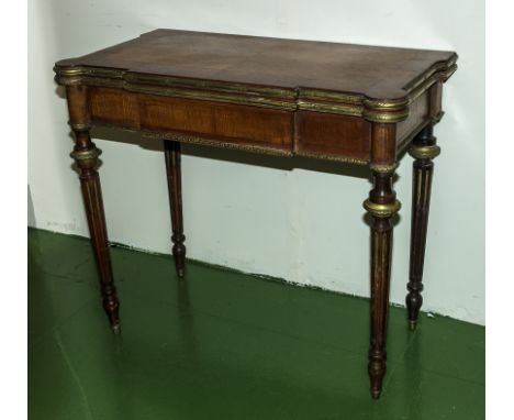 A French ormolu mounted card table