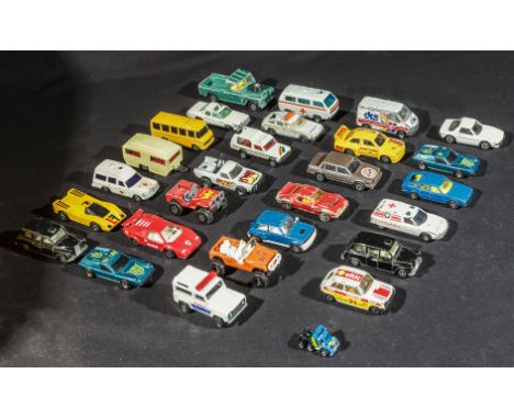 A collection of model die cast vehicles