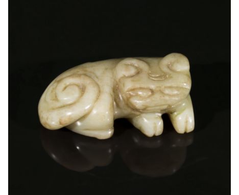 A jade lion. 7cm long.