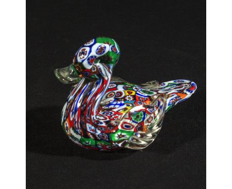 A millifiora Murano model of a duck