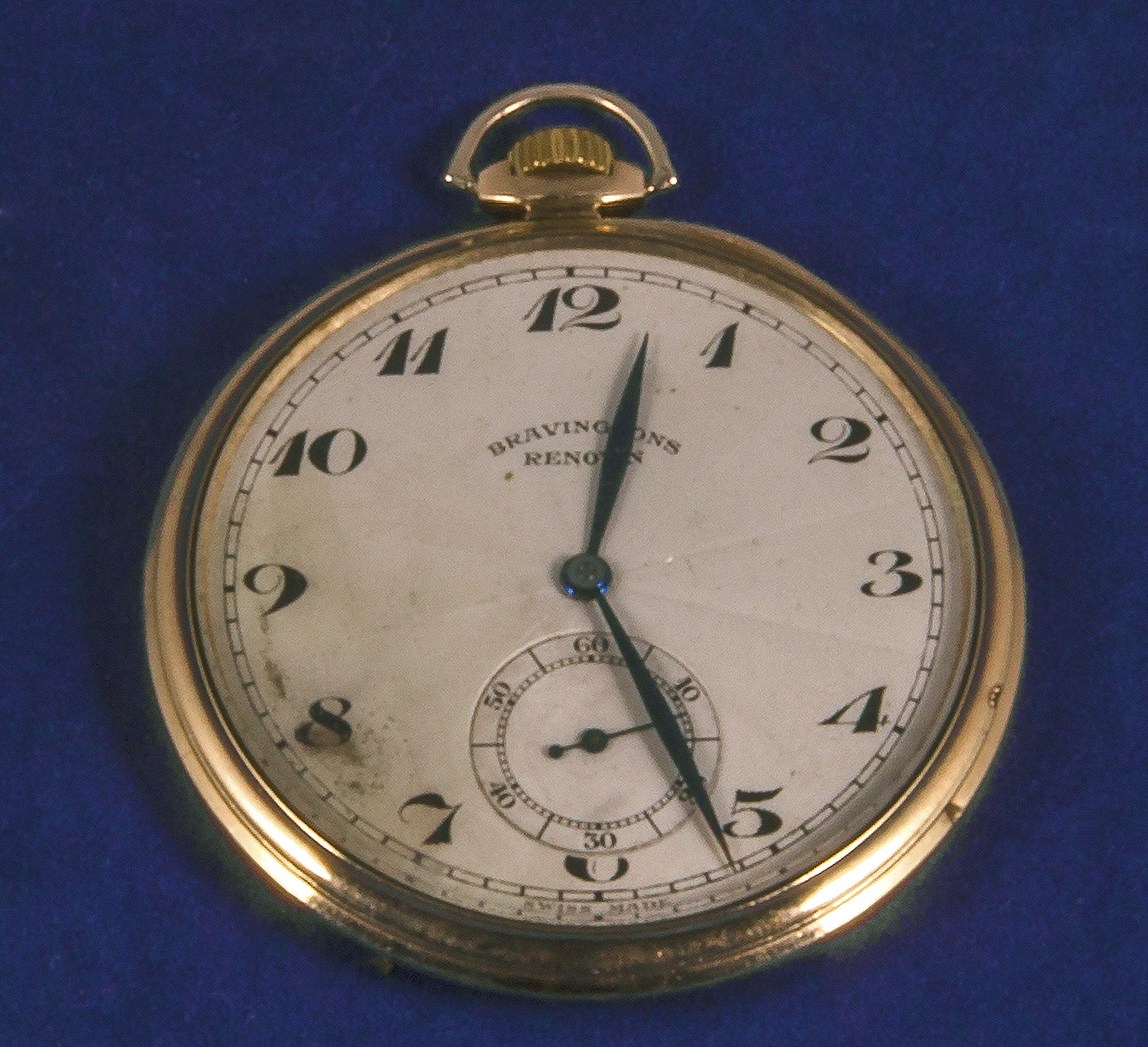 A Swiss Made Bravington's Renown 9ct Gold Pocket Watch