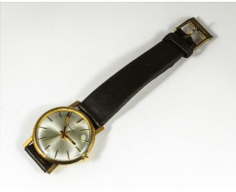 Eterna gents gold wristwatch with inscription on back