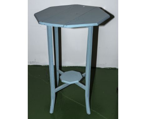 A small painted drop leaf plant stand