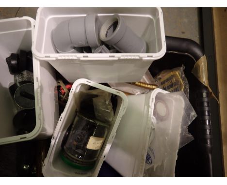 Box of mixed tools including plumbing equipment. Not available for in-house P&amp;P 