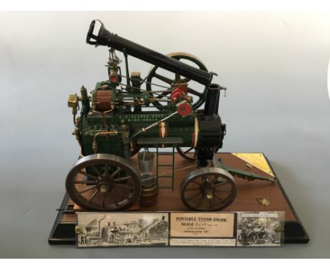 A model by Arnold Clarke, 1987 Portable steam engine, scale 1”=1foot