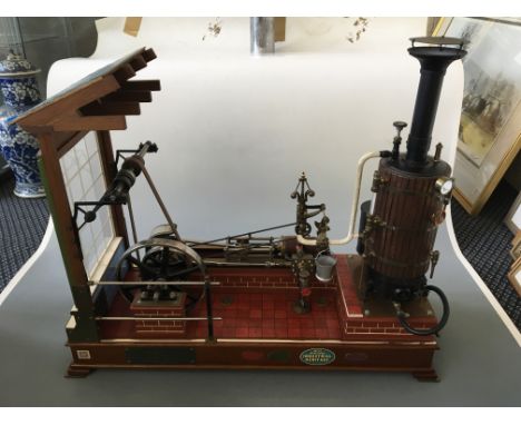 A model by Arnold Clarke, a 19th Century factory steam engine, 1/8” scale, exhibitioned between 1990-1992.