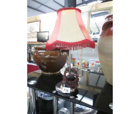 A retro table lamp