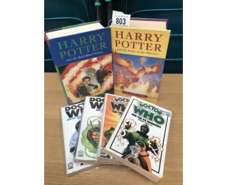 2 first editons Harry Potter books, Order of the Pheonix, The half blood Prince &amp; 4 Dr Who Books