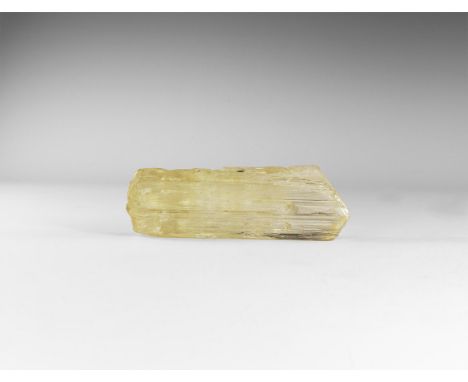 A large gem-quality, colourless spodumene (lithium alumino-silicate) crystal from Pakistan, showing excellent crystallisation