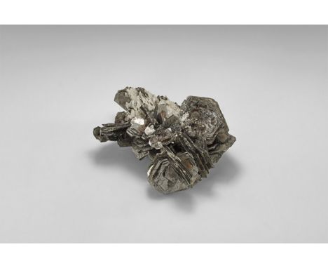 An exceptional specimen of lepidolite (lithium) mica from Brazil, consisting of numerous lustrous pseudo-hexagonal plates in 