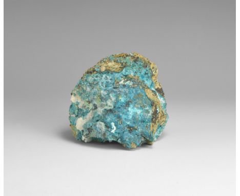 A fine specimen of cyan-coloured chrysocolla on matrix, in white card box. 334 grams, 77mm (3"). From the historic ‘Victorian