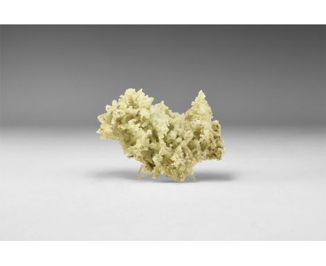 A specimen of a zeolite mineral exhibiting numerous columnar accretions of crystals. 116 grams, 13cm (5"). From the historic 