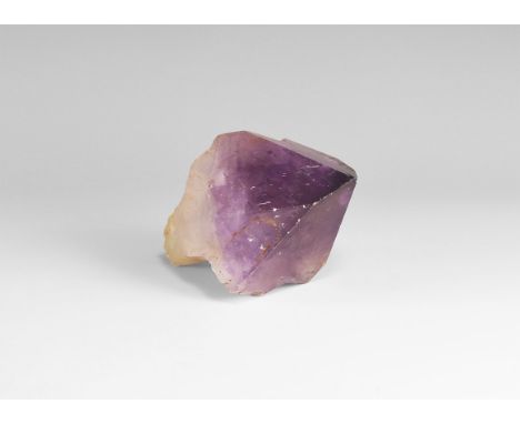 A fine specimen of large amethyst crystal, in white card tray with label reading: 'AMETHYST, Rio Grande do Sul, Brazil'. 306 
