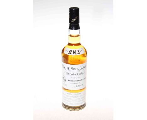 One bottle of the Bailie Nicol Jarvie Old Scotch Whisky, Leith.