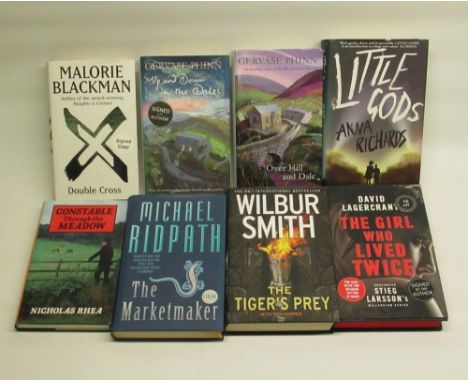 Blackman (Malorie) Double Cross, Doubleday, Signed, 2008, hardback with dust jacket, Ridpath (Michael) The Marketmaker, Micha
